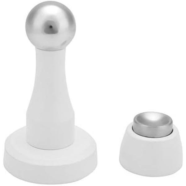 Massiv magnetisk dørstopper i rustfrit stål, hvid