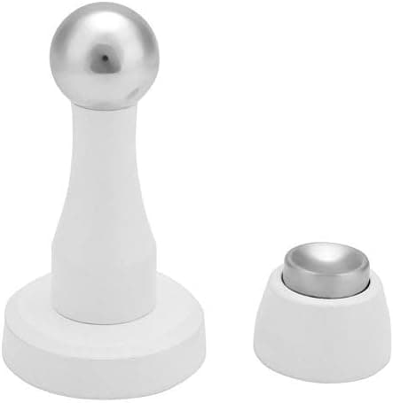 Solid magnetisk dørstopper i rustfrit stål, hvid