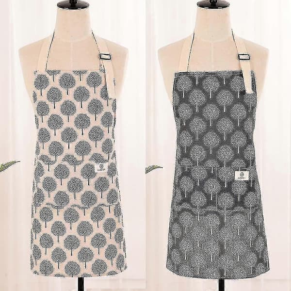 1/2-pack Ärmlös Köksförkläde Bib Tillbehör Förkläde Håll Dina Kläder Rena