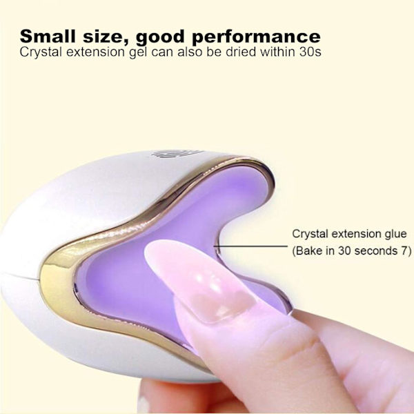 Mini nagellampa för enstaka finger, liten bärbar nagellampa för enstaka finger