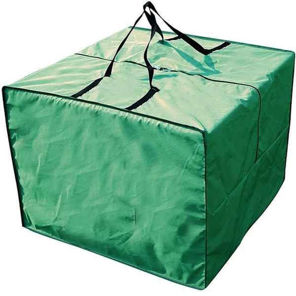 Vattentätt skyddande överdrag för trädgårdsmöbler kuddförvaringsväska sittdyna, 210D Oxford, 81 x 81 x 61 cm, (grön)