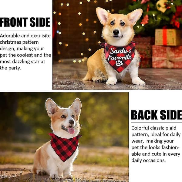 Julehunde bandana - Julekjæledyrstilbehør dekorasjon for små til store valper