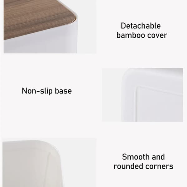 Kosmetisk tissuesæske i træ, tissuesdispenser, praktisk tissuesæske, rektangulær tissuesæske til standard 21x13x9cm, gul