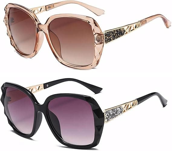 2 stk utsøkte mote retro rhinestones damebriller