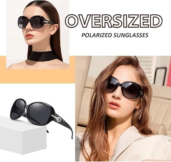 Polariserede Retro Briller til Kvinder med Elegante, Oversize Stel