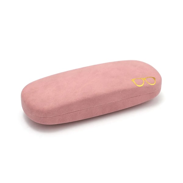 Hardcase brilleetui, brilleetui eske, bærbar hard brilleetui for de fleste briller og solbriller, rosa