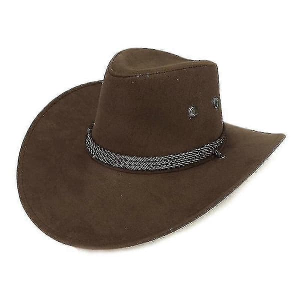 Unisex Cowboyhat i imiteret læder, brun