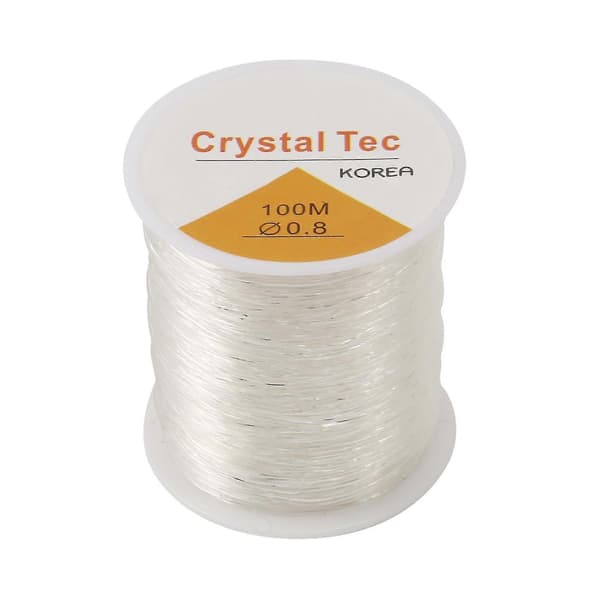 0.8mm Klar Perler Krystall Elastisk Armbåndtråd for Smykkelaging