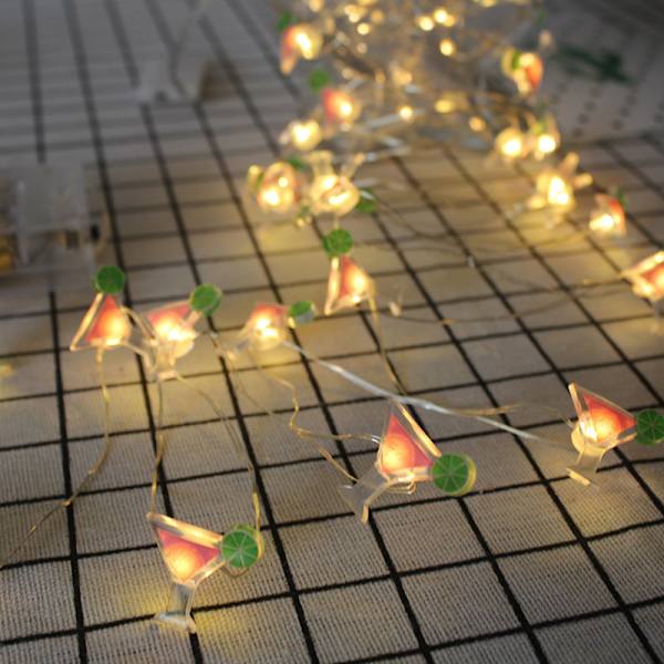 2M Mini LED Pærer Flamingo/Enhjørning/Ananas Lys Sommer Hawaiiansk Fest Stjernelys Roset Bryllupsfest Dekorationer