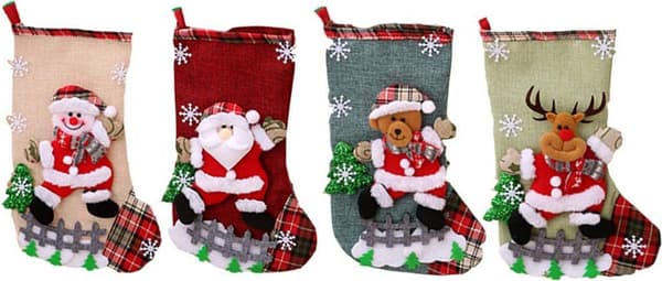 Julstrumpa Set, Hängande Presentstövlar för Julgran
