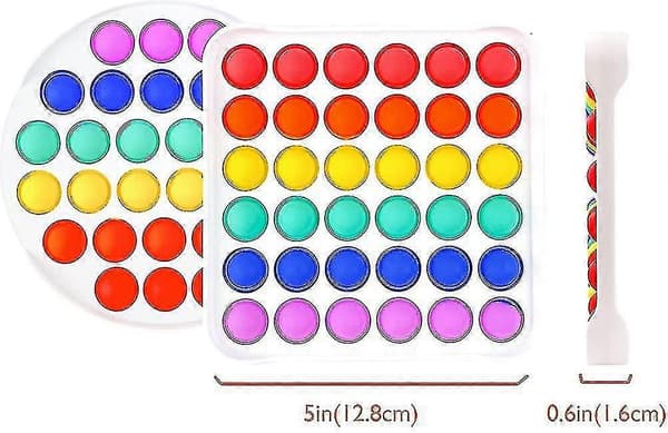Tryck Bubbla Leksak Fidget Sensorisk Leksak Tecknad Figur Pussel Pressa Silikon