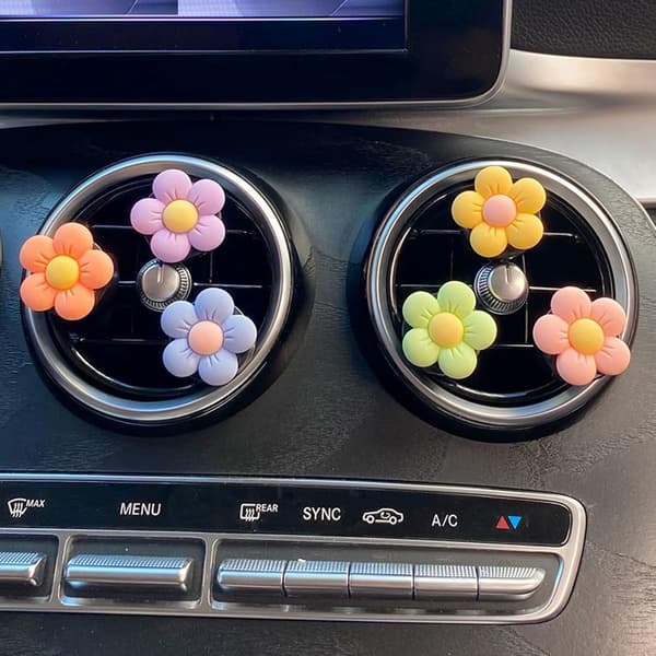 6 Blomster Bilventil Klips, Bil Luftfrisker