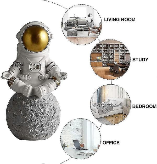 Astronaut Statue Skulptur Rummand Statue Skrivebordstilbehør Børn Drenge