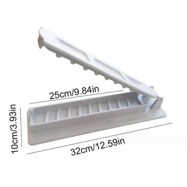 2x 11 tum lång pressform, manuell form, turkisk shashlik, för grillpicknick, tjock plast BPA-fri (vit)