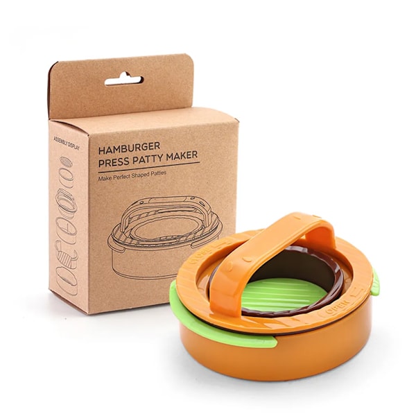 2-pack 3-i-1 hamburgerpress, hamburgerpress, hamburgerformningsmaskin, köttfärsbiff köttbullepress, hamburgerköttfärsbiffpress
