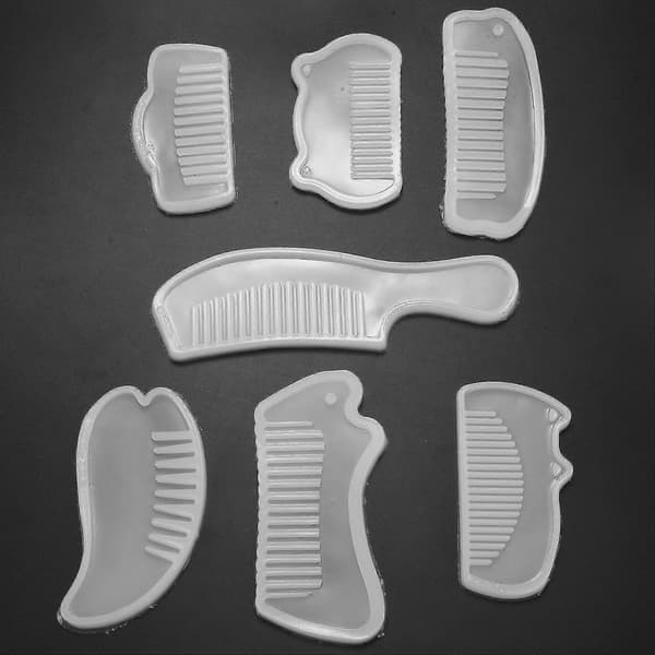 Transparent Vit Kam DIY Silikon Smyckesgjutform