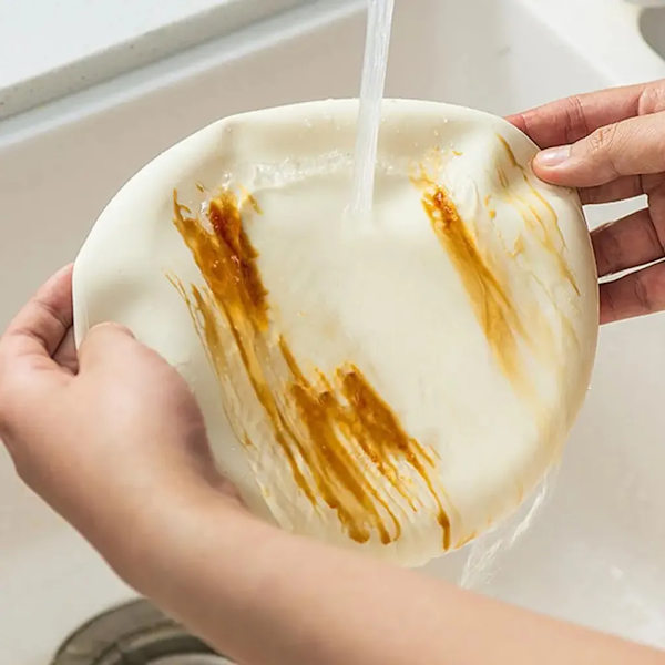 2 stk. silikonlokk, 18 cm silikonlokk, universelt lokk for å holde maten frisk, silikonlokk, matforsegling, yoghurt, tallerken, kopp, bolle, gryte (hvit)