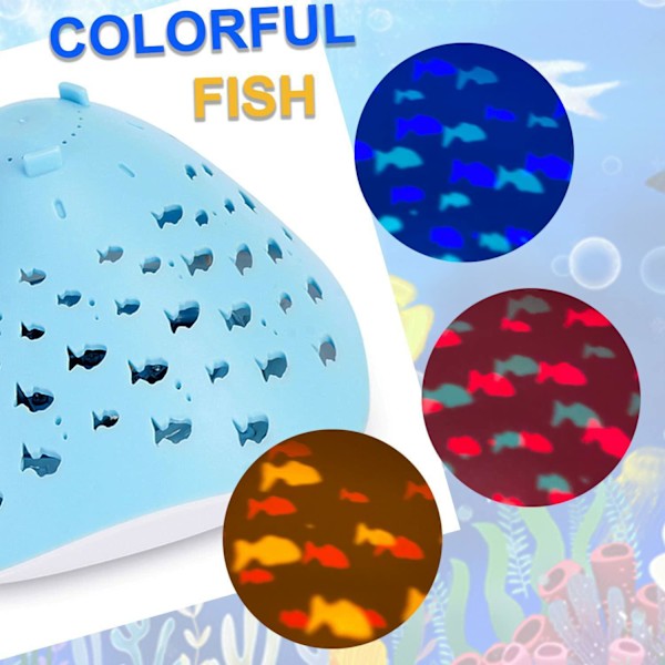 LED farvede flydende lys, fisk skygge projektor lys, RGB blinkende