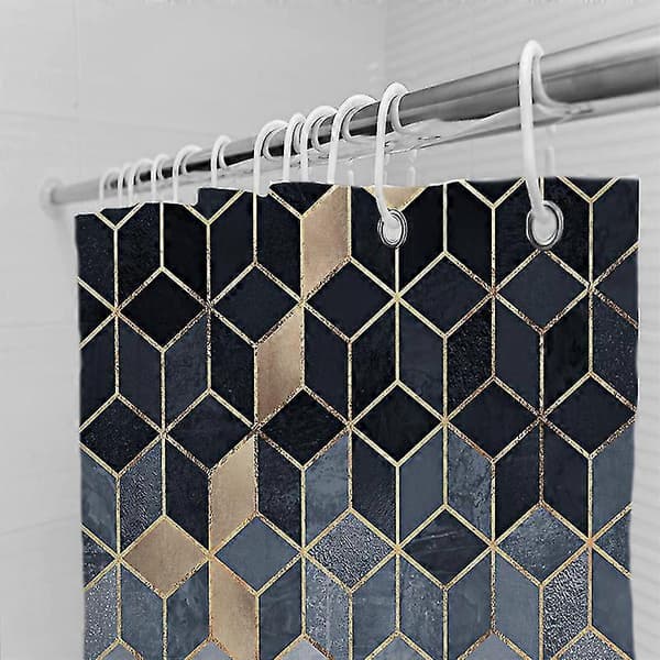 Retro Gradient Geometrisk Dusjforheng (180cm * 180cm, 1 stk)