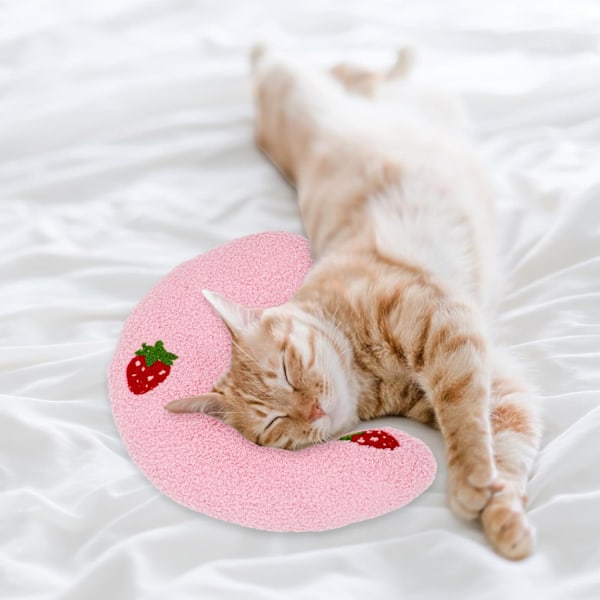 Myk pute for katt, myk plysjleke, pute for katt