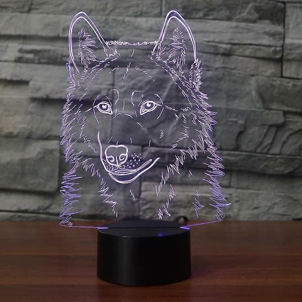 3D Ulv LED Natlampe, 7/16 Farver, USB, Julegave