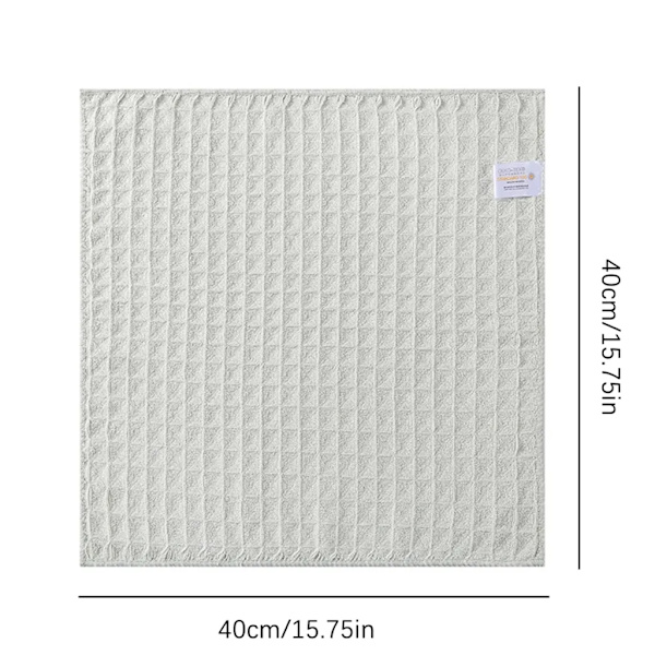 4 kpl vohvelikangas mikrokuitukangas, 40X40cm barista puhdistusliinat, uudelleenkäytettävät puhdistusliinat, vaaleanharmaa