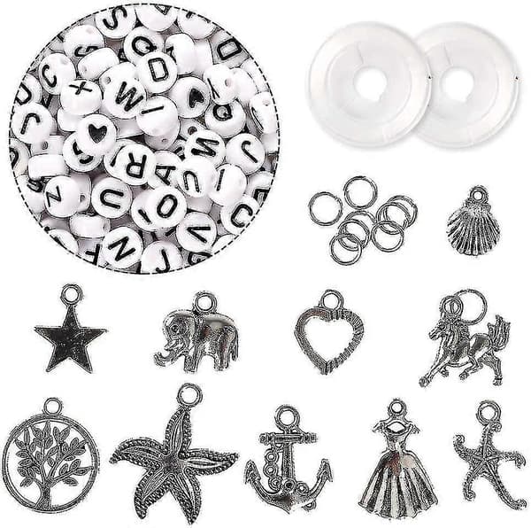 35000 glaspärlor och 250 bokstavspärlor 2mm armbandspärlor