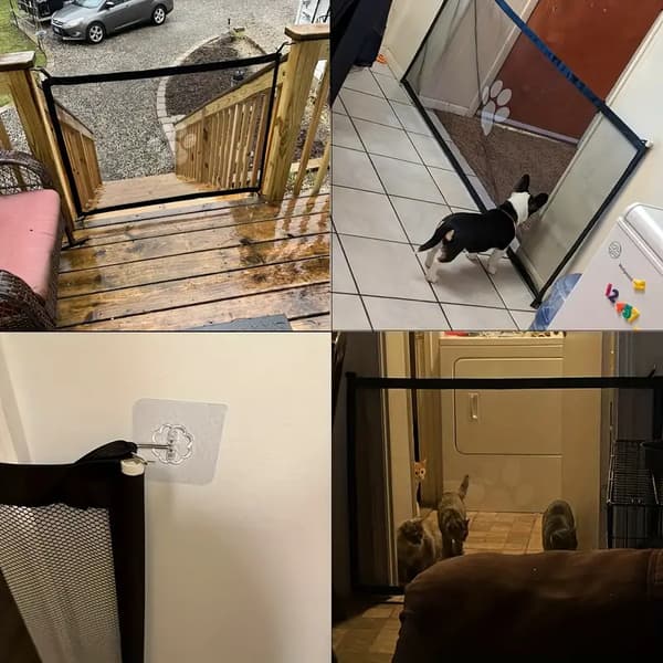 Bärbar hopfällbar isoleringsdörr för husdjur, staket