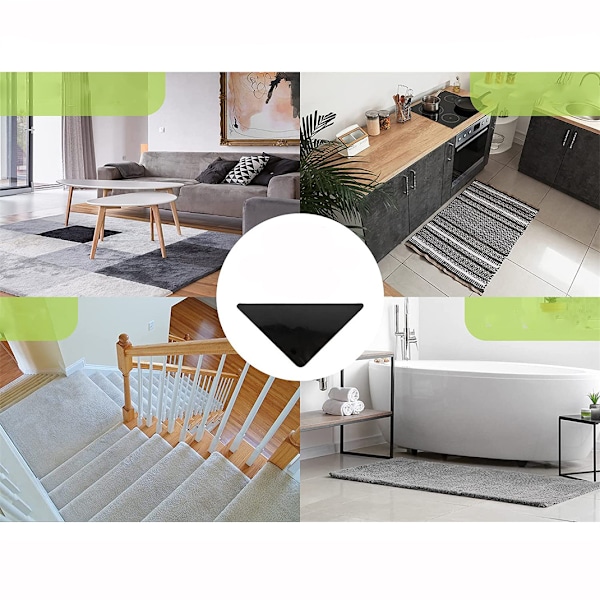 8-delt Anti-Slip Tæppeunderlag - Genanvendelige og Vaskbare
