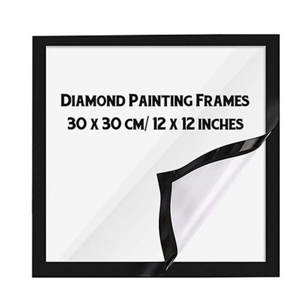 5 stk diamantbilde ramme 30 x 30cm, diamantbilde ramme tilbehør, magnetisk diamantkunst ramme, selvklebende