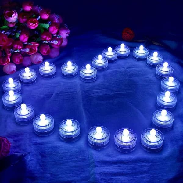 24 Flammeløse LED telys, Batteri, Jul-Bryllup-Påske