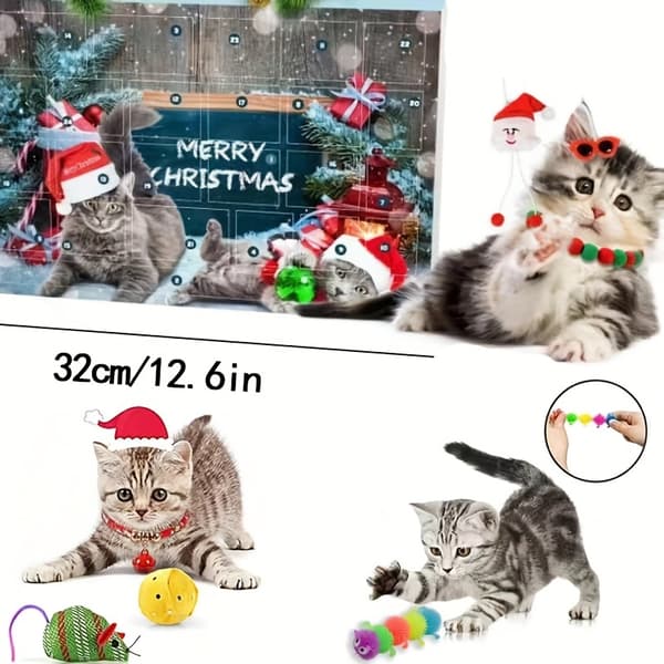 Julkalender för katter – Blindbox i plast, ingen ström, hem-/köksdekor