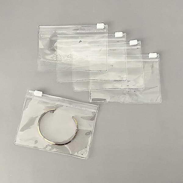Opbevaringspose med skyde-lynlås, Gem plastik lynlåspose (11x11cm)
