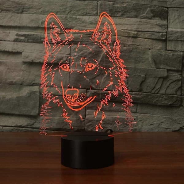 3D Ulv LED Natlampe, 7/16 Farver, USB, Julegave