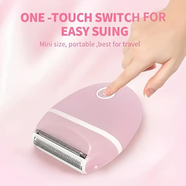 Trådløs elektrisk epilator, avtakbar, rosa