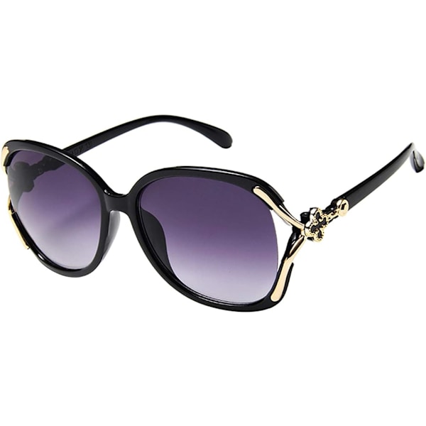 Fashion hollowed-out four-leaf clover large frame sunglasses