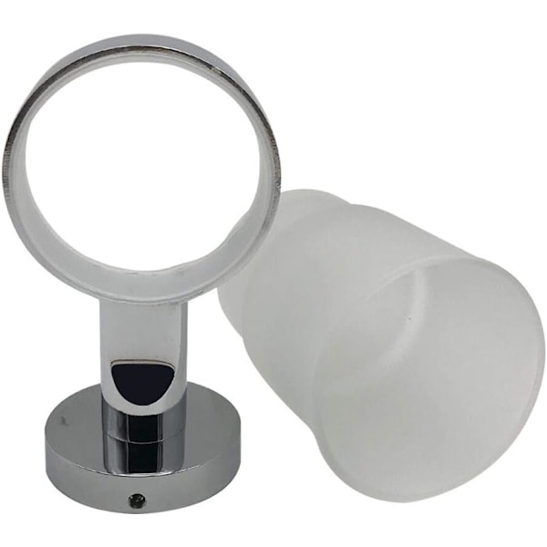 Väggmonterad tandborsthållare, frostat glas, 1 st (220210 enkel kopp)