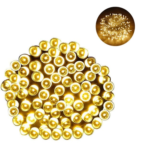 10m 100 LED-valosarjaa, 8 tilaa, vedenpitävä, joulu, puutarha