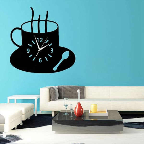 Kreativ ramfri design 3D modern tyst väggklocka