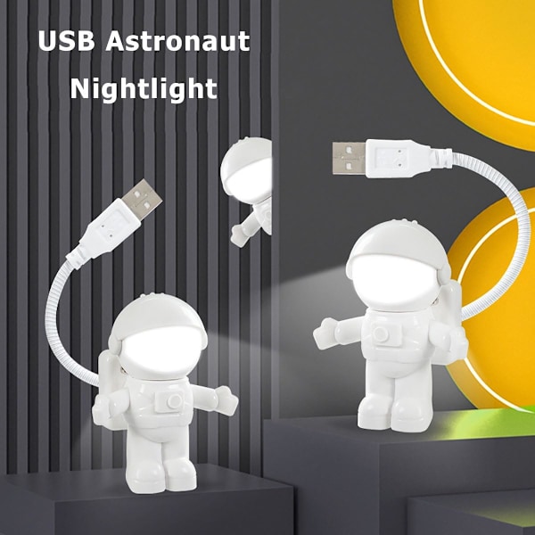 LED astronaut natlys USB rør dekorativt lys