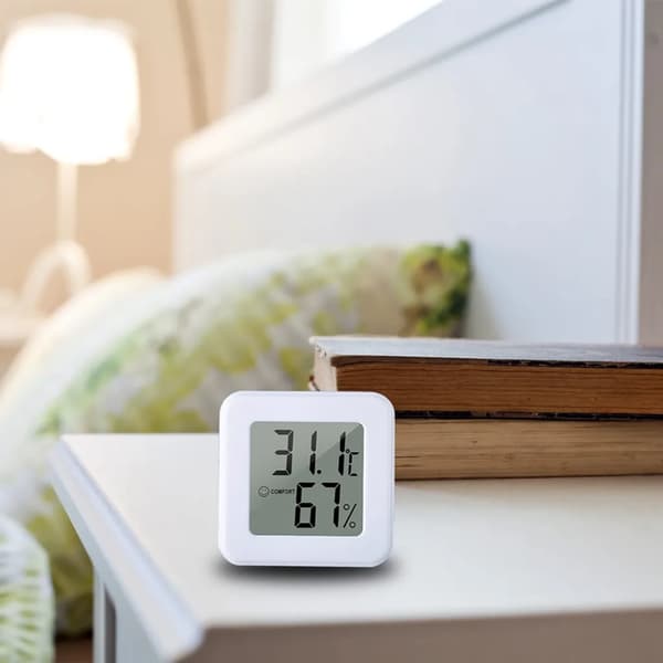 4 stycken inomhus termometer hygrometer, mini digital termometer med hygrometer för barnrum, studierum, kontor, växthus