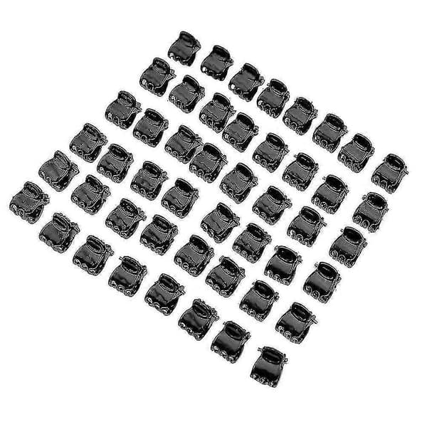 100x Små Hårklemmer - Svart