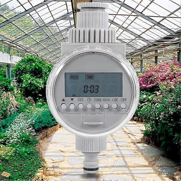 Vattenslang LCD-skärm Solenergi Bevattning Automatisk Vattentimer Programmerbart Bevattningssystem