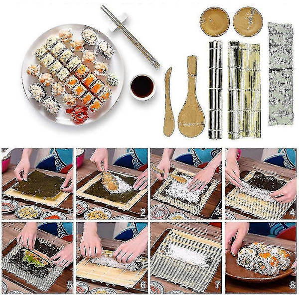 Sushi gör-kit bambu sushi maker professionell sushi startkit sushi görning