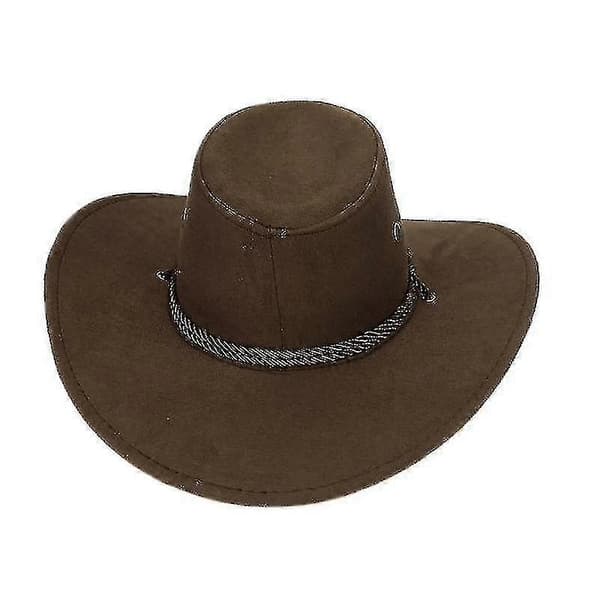 Unisex Cowboyhat i imiteret læder, brun