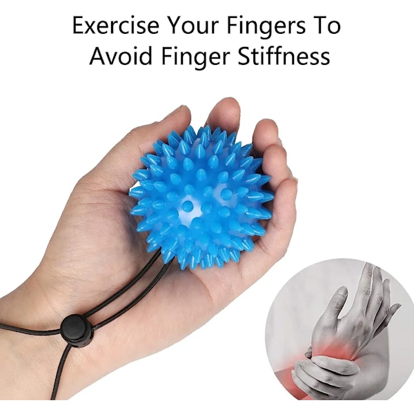 2-pak håndtræner, fingertræner, håndterapi-æltningsbold, anti-stress massagebold, håndstyrketræning, fingretræning, stressaflastning