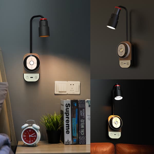 LED-sengelampe til øjenbeskyttelse, magnetisk natlampe, multifunktionel væglampe til studerendes sovesal, studie/læsning