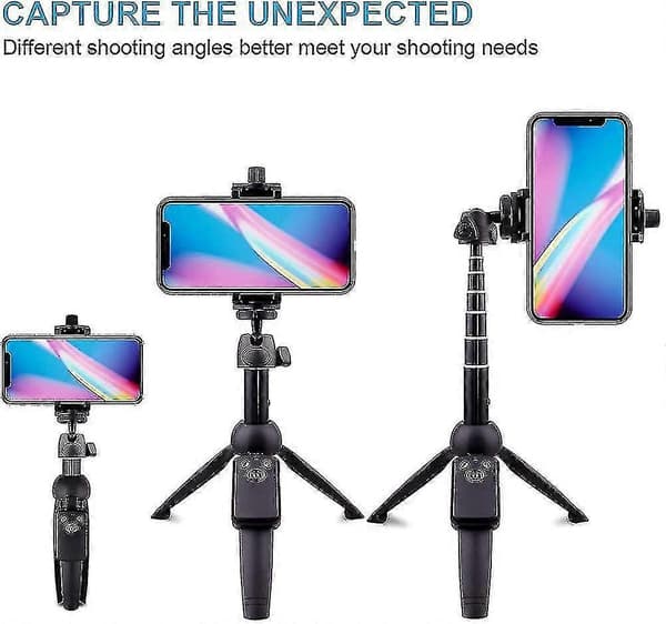 45\" Bluetooth Selfie Stativ – Fjärrkontroll för iPhone/Samsung/GoPro