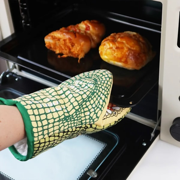 1 st ugnsvante, tjock värmeisolerande bakhandskar, grillhandskar