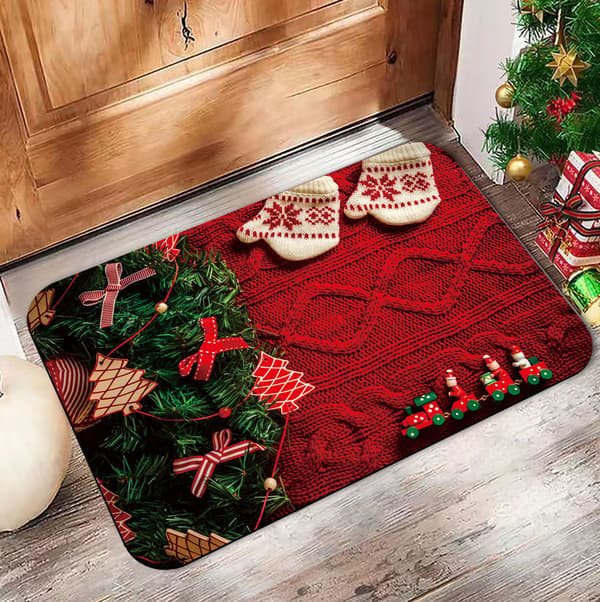 Juldekoration, dekorativ juldörrmatta